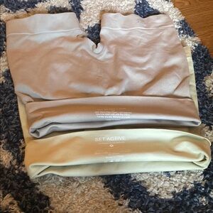 SET Active Leggings in Gray and Tan
